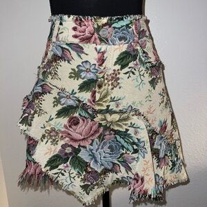 Zara Multicolor Floral Textured Fabric